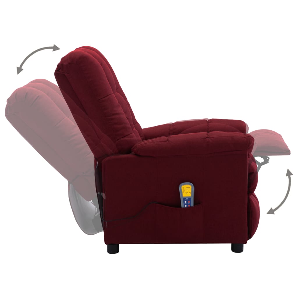 vidaXL Massage Recliner Chair Electric Reclining Chair for Elderly Fabric-0