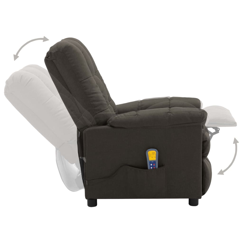 vidaXL Massage Recliner Chair Electric Reclining Chair for Elderly Fabric-2