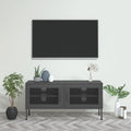 vidaXL TV Stand TV Unit Sideboard Home TV Console Media Unit Cupboard Steel
