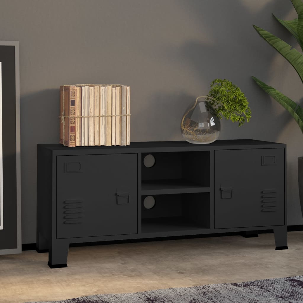vidaXL TV Stand TV Console Sideboard TV Unit Home Media Unit Cupboard Metal