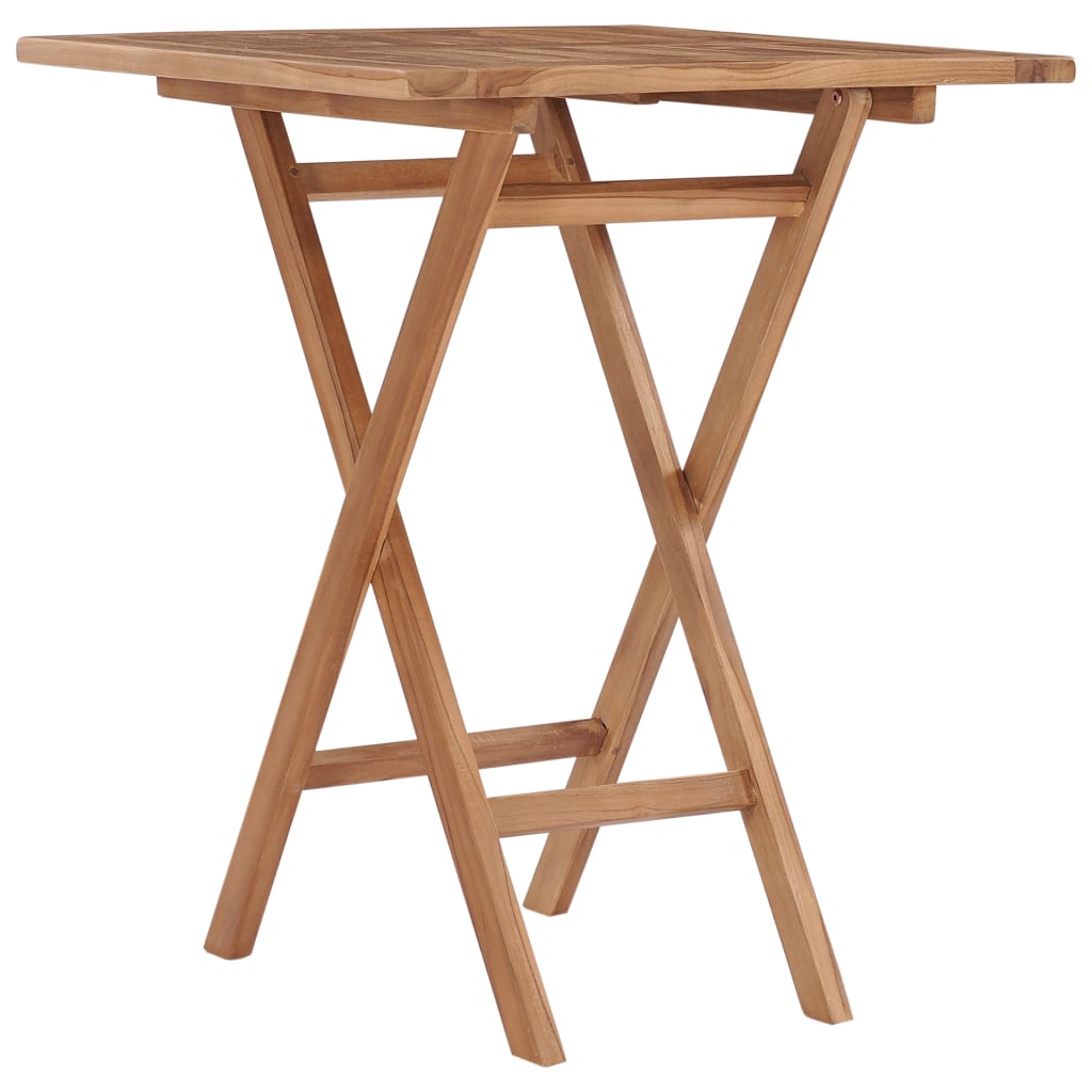 vidaXL 3 Piece Patio Dining Set Solid Wood Teak