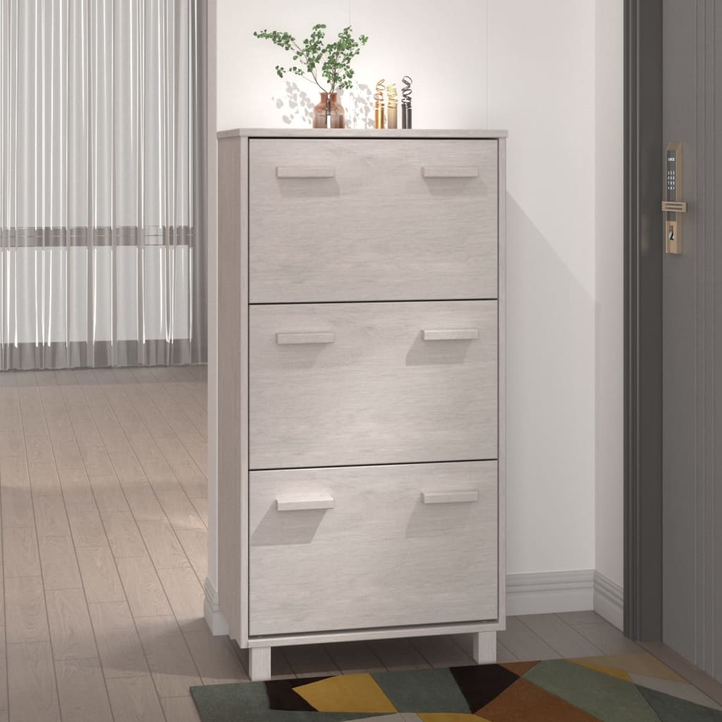 vidaXL Shoe Cabinet Shoe Organizer Storage with 3 Flip Drawers Hall Cabinet