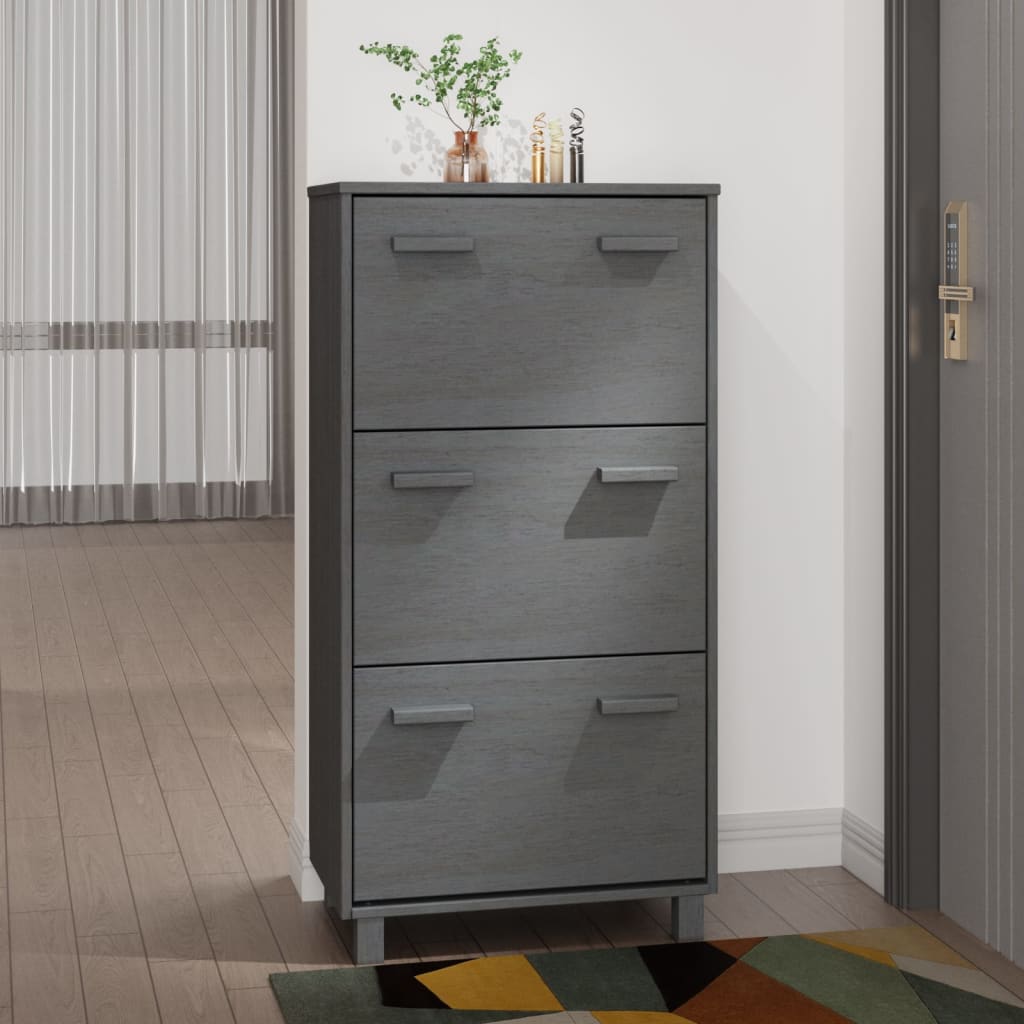 vidaXL Shoe Cabinet Shoe Organizer Storage with 3 Flip Drawers Hall Cabinet