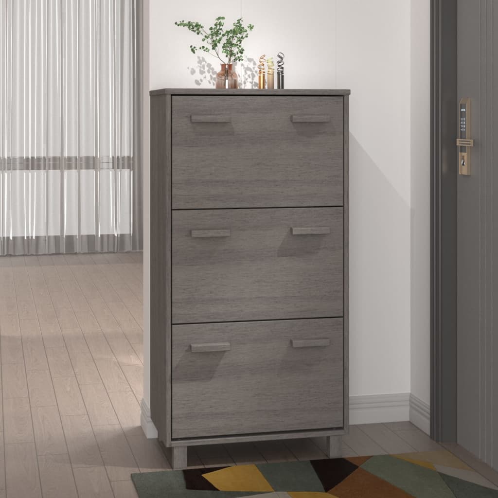 vidaXL Shoe Cabinet Shoe Organizer Storage with 3 Flip Drawers Hall Cabinet