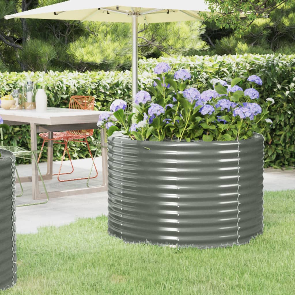 vidaXL Garden Raised Bed Patio Outdoor Raised Planter Box Powder-coated Steel