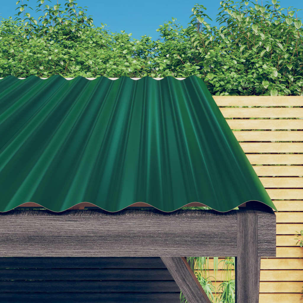 vidaXL Roof Panels Roofing Material Sheet Garage Sheds Powder-coated Steel