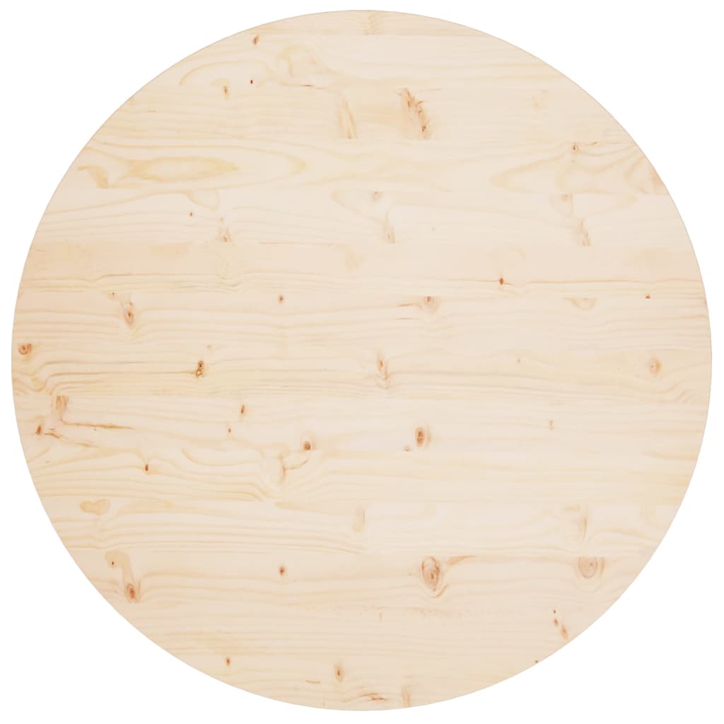 vidaXL Table Top Replacement Round for Garden Coffee Table Solid Wood Pine-3