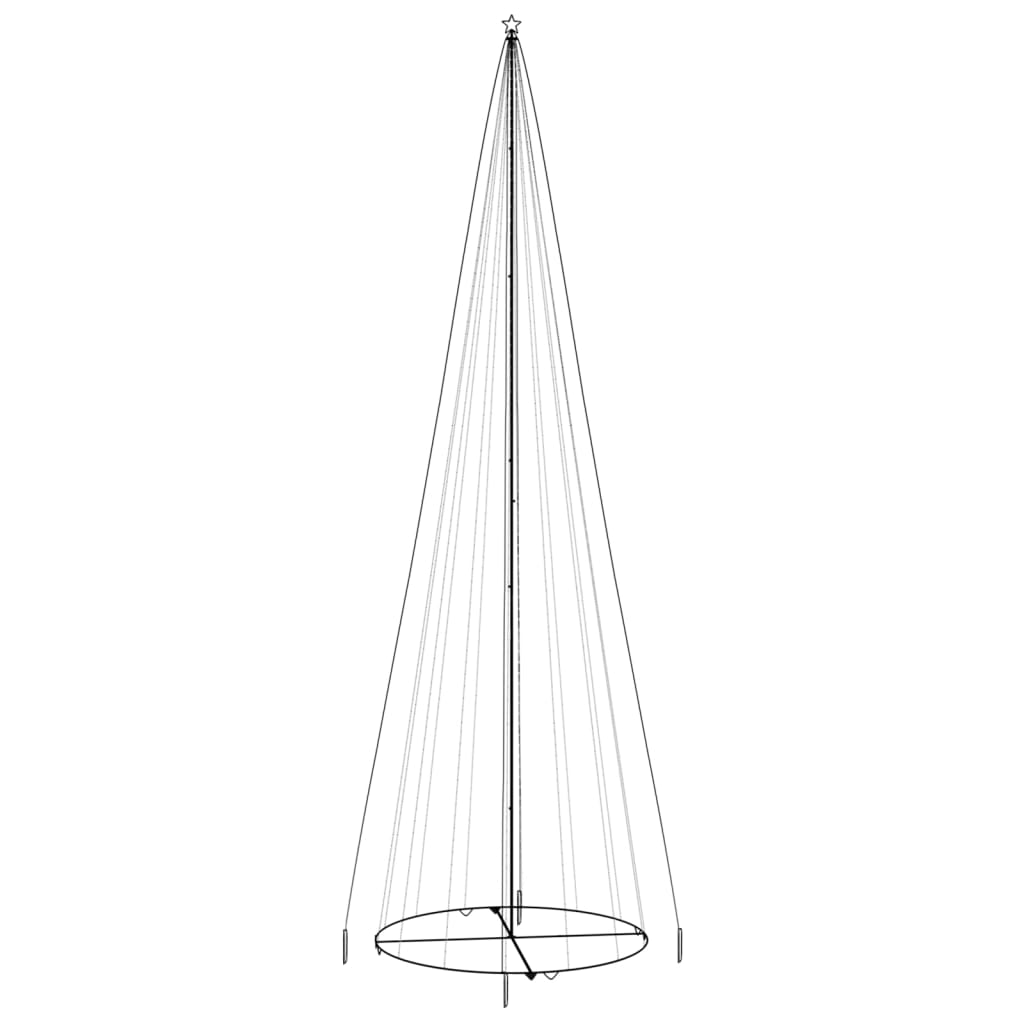 vidaXL Christmas Cone Tree Decoration Artificial Christmas Tree with LEDs