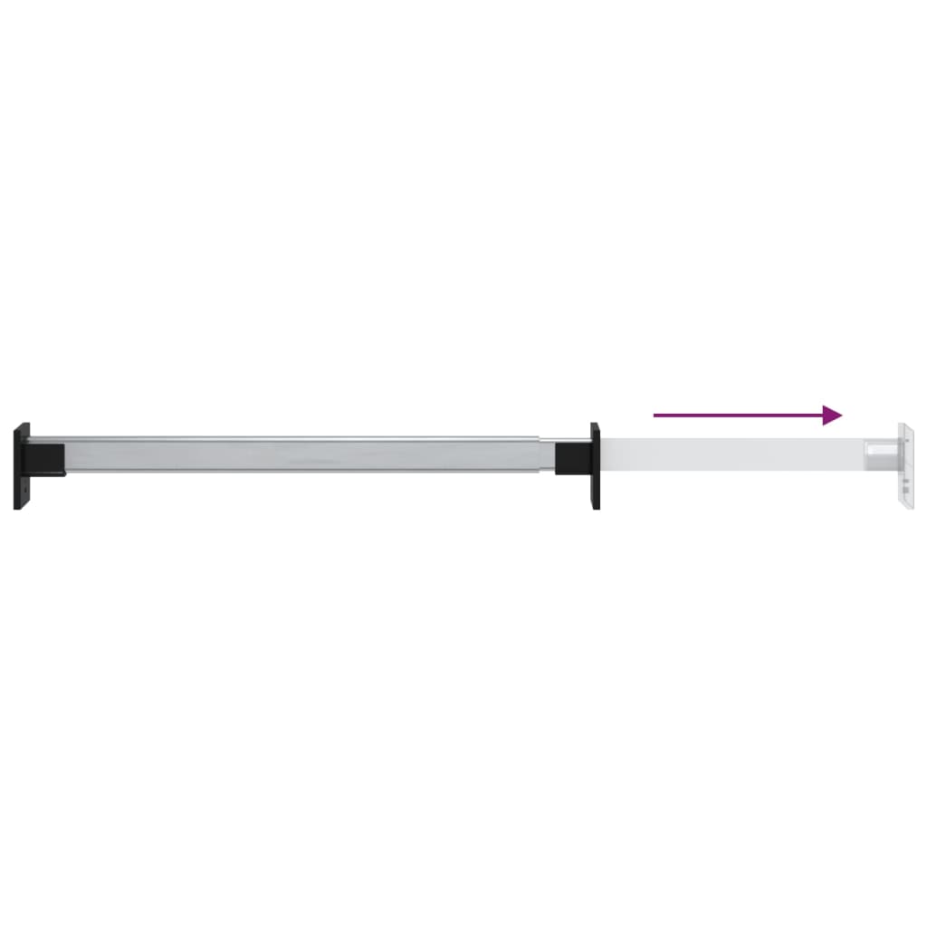 vidaXL Telescopic Wardrobe Rails 4 pcs Silver 22.8"-39.4"
