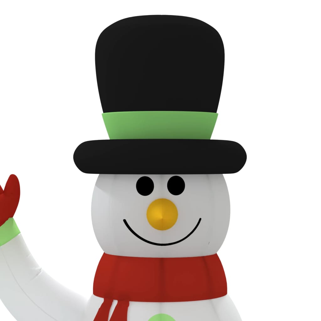 vidaXL Christmas Decoration Inflatable Snowman Family with LEDs Xmas Lighting