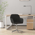 vidaXL Swivel Office Chair Home Office Desk Chair with Wheels and Arms Fabric