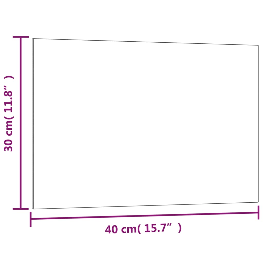vidaXL Wall-mounted Magnetic Board Black 19.7"x15.7" Tempered Glass