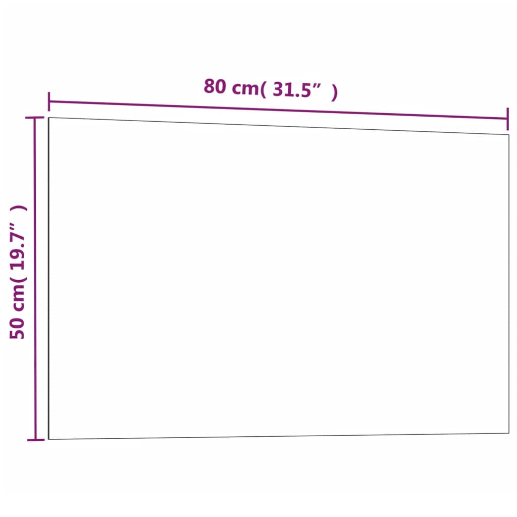 vidaXL Wall-mounted Magnetic Board Black 19.7"x15.7" Tempered Glass