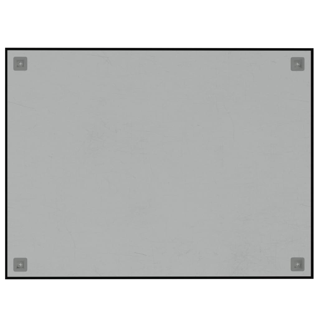 vidaXL Wall-mounted Magnetic Board Black 31.5"x23.6" Tempered Glass