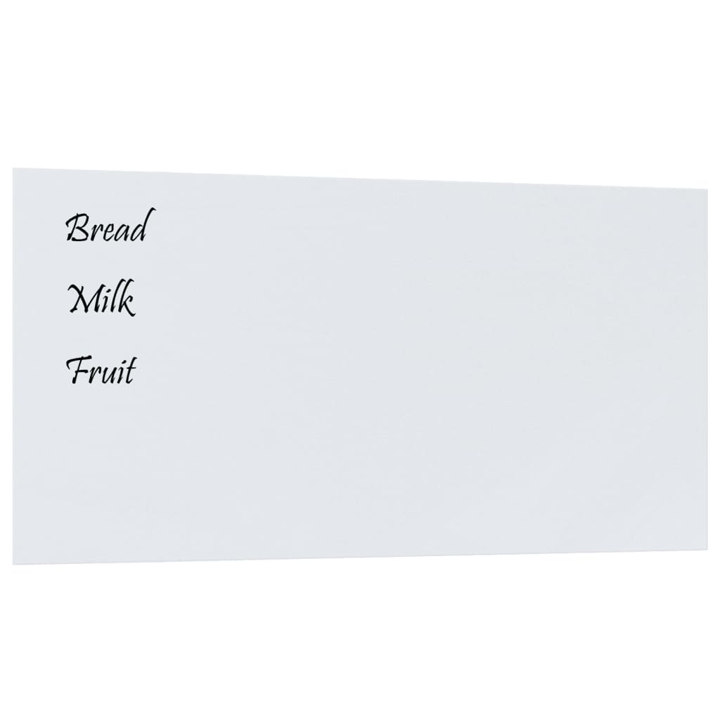 vidaXL Wall-mounted Magnetic Board Black 19.7"x15.7" Tempered Glass