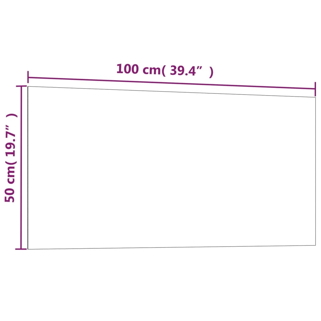 vidaXL Wall-mounted Magnetic Board Black 19.7"x15.7" Tempered Glass