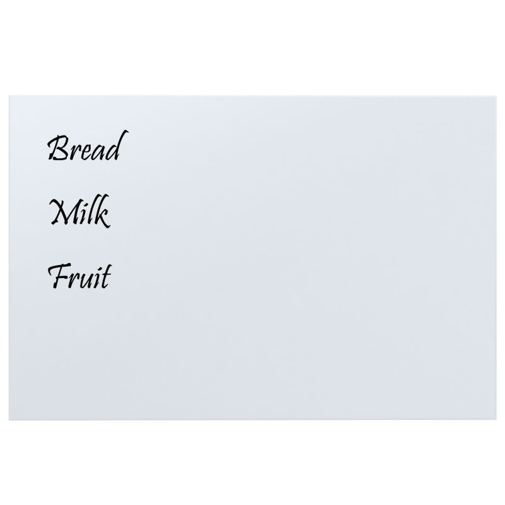vidaXL Wall-mounted Magnetic Board White 23.6"x15.7" Tempered Glass