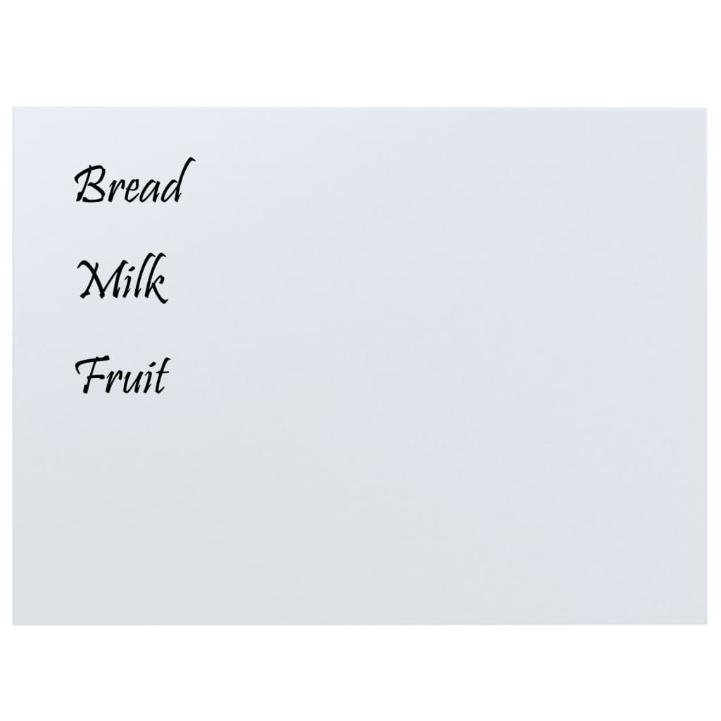 vidaXL Wall-mounted Magnetic Board White 31.5"x23.6" Tempered Glass