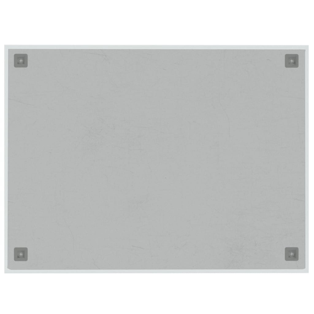 vidaXL Wall-mounted Magnetic Board White 31.5"x23.6" Tempered Glass