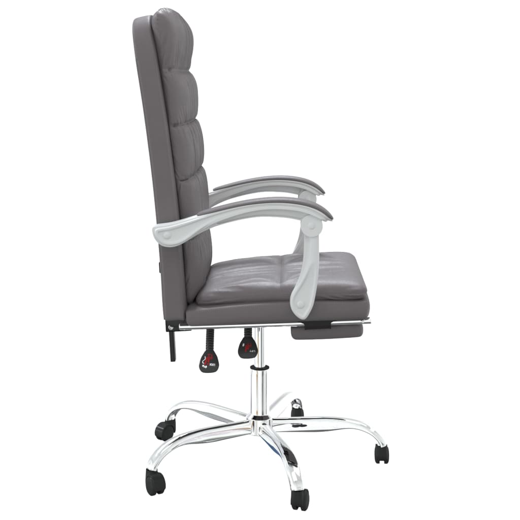 vidaXL Ergonomic Office Chair Reclining Office Executive Chair Faux Leather