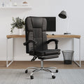vidaXL Chair Reclining Desk Chair with Wheels for Living Room Faux Leather