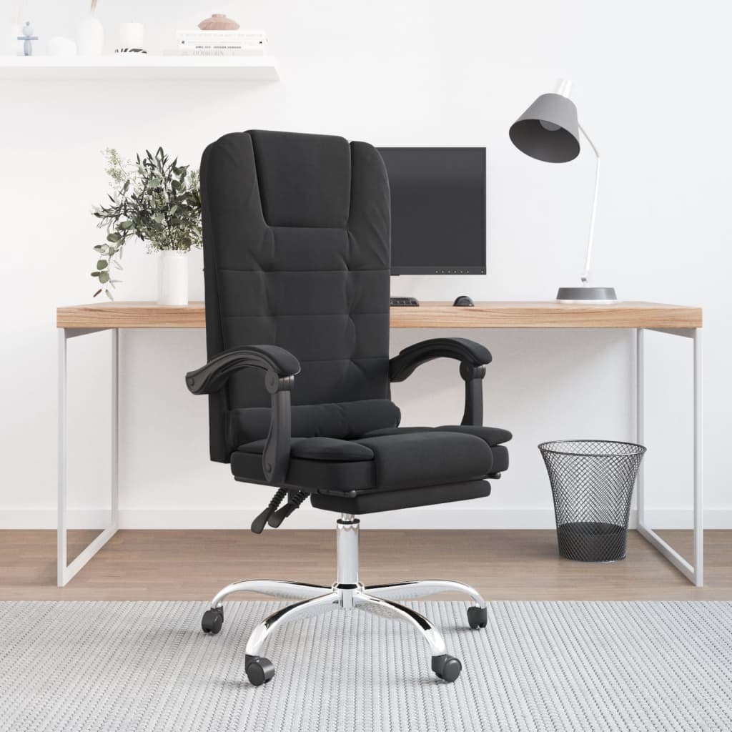 vidaXL Massage Chair 360 Degree Swivel Reclining Desk Office Chair Velvet
