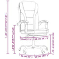 vidaXL Chair Accent Reclining Desk Chair with Wheels for Living Room Fabric