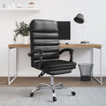 vidaXL Chair Reclining Desk Chair with Wheels for Living Room Faux Leather
