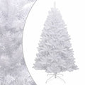 vidaXL Artificial Hinged Christmas Tree with Flocked Snow 70.9"-0