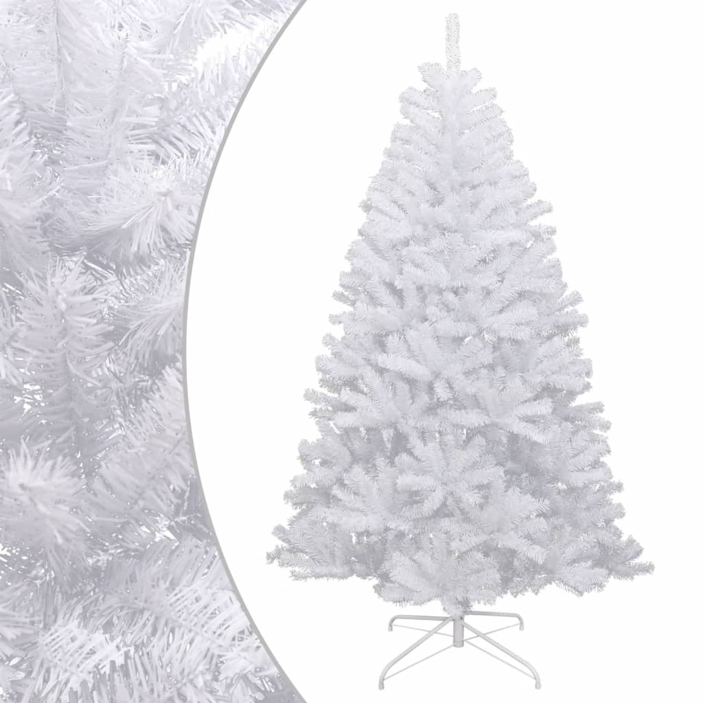 vidaXL Artificial Hinged Christmas Tree with Flocked Snow 70.9"-0