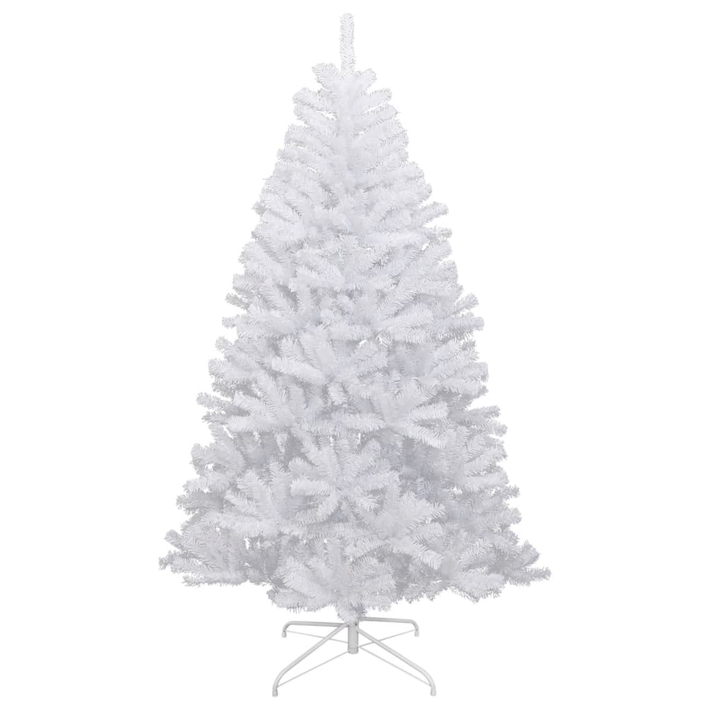vidaXL Artificial Hinged Christmas Tree with Flocked Snow 70.9"-1