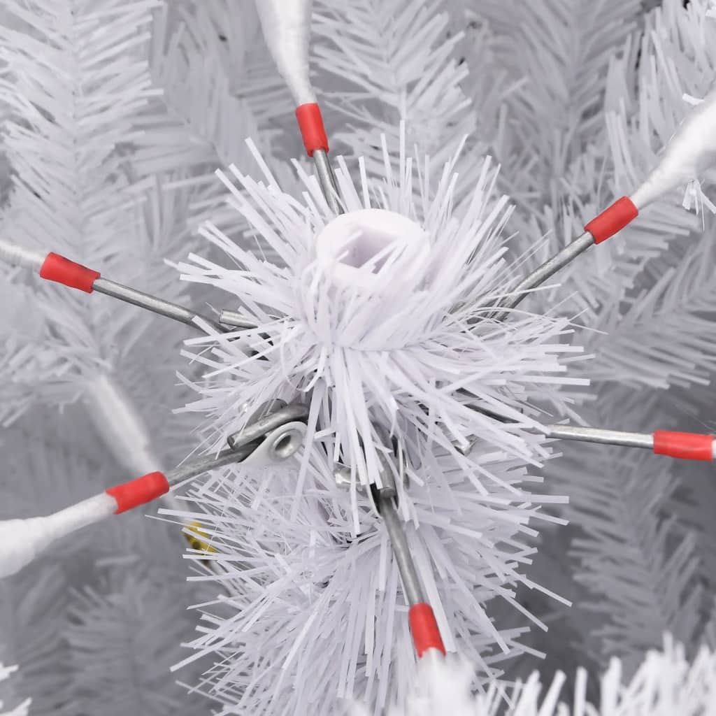 vidaXL Artificial Hinged Christmas Tree with Flocked Snow 70.9"-4