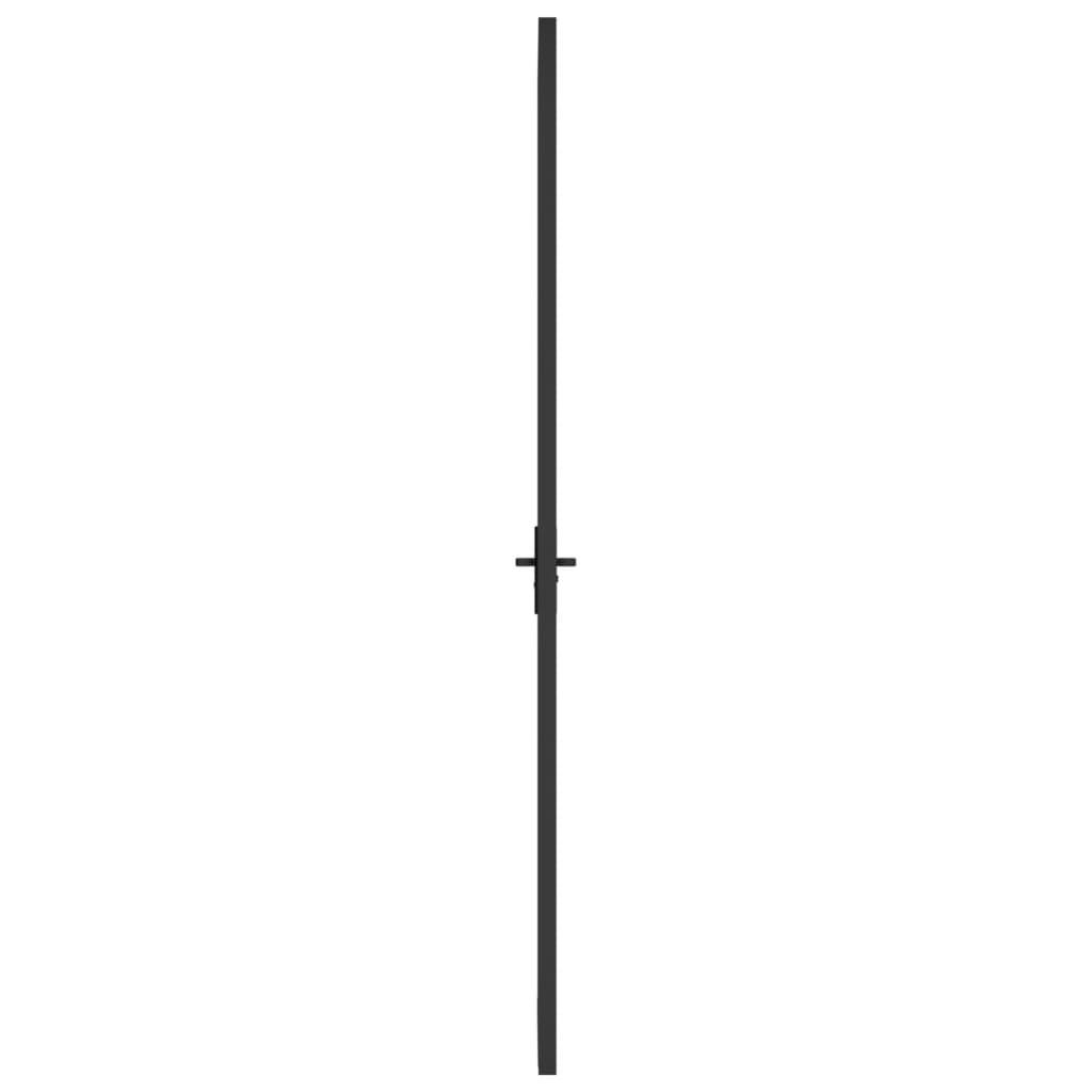 vidaXL Interior Door 29.9"x79.3" Black Matt Glass and Aluminum-2