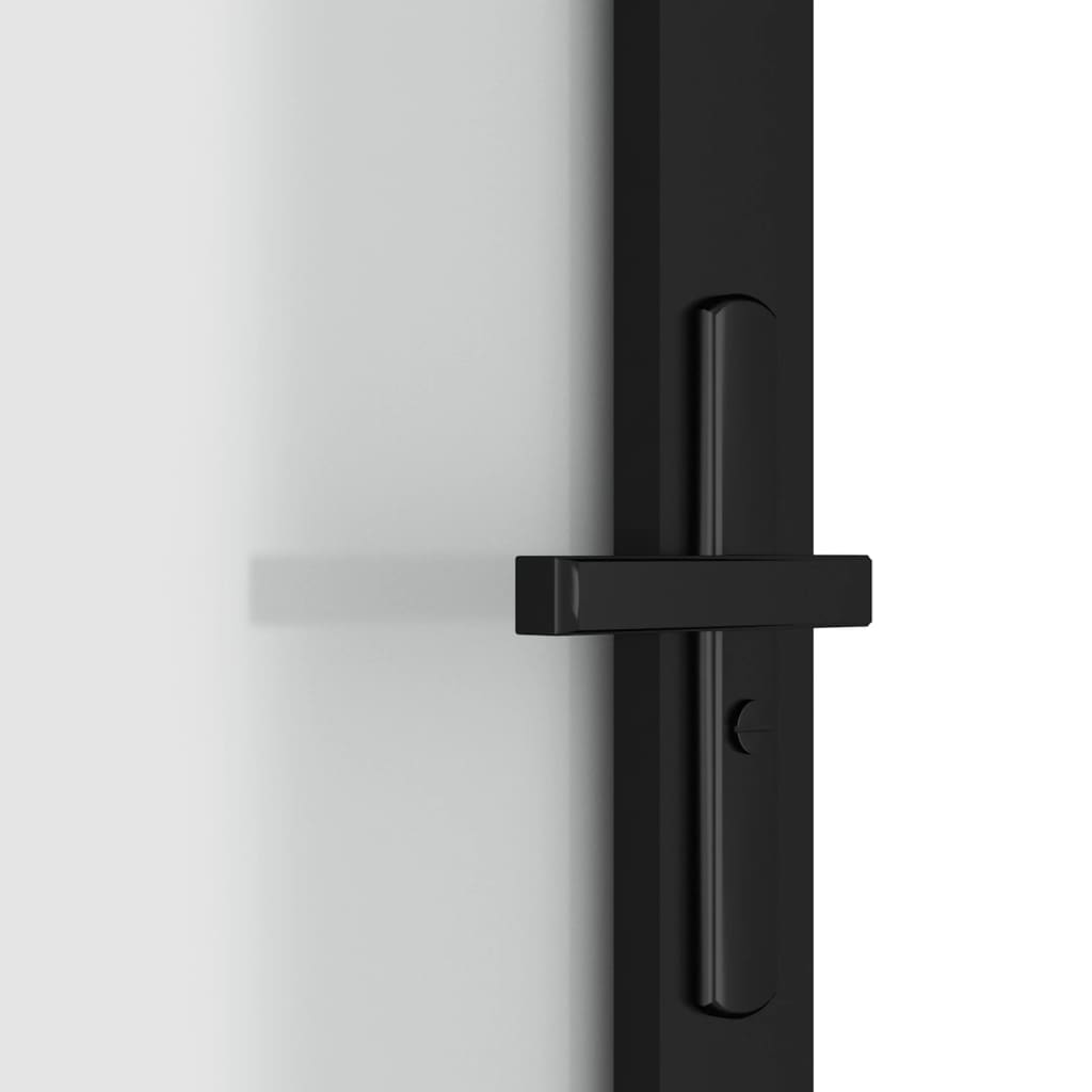 vidaXL Interior Door 29.9"x79.3" Black Matt Glass and Aluminum-3