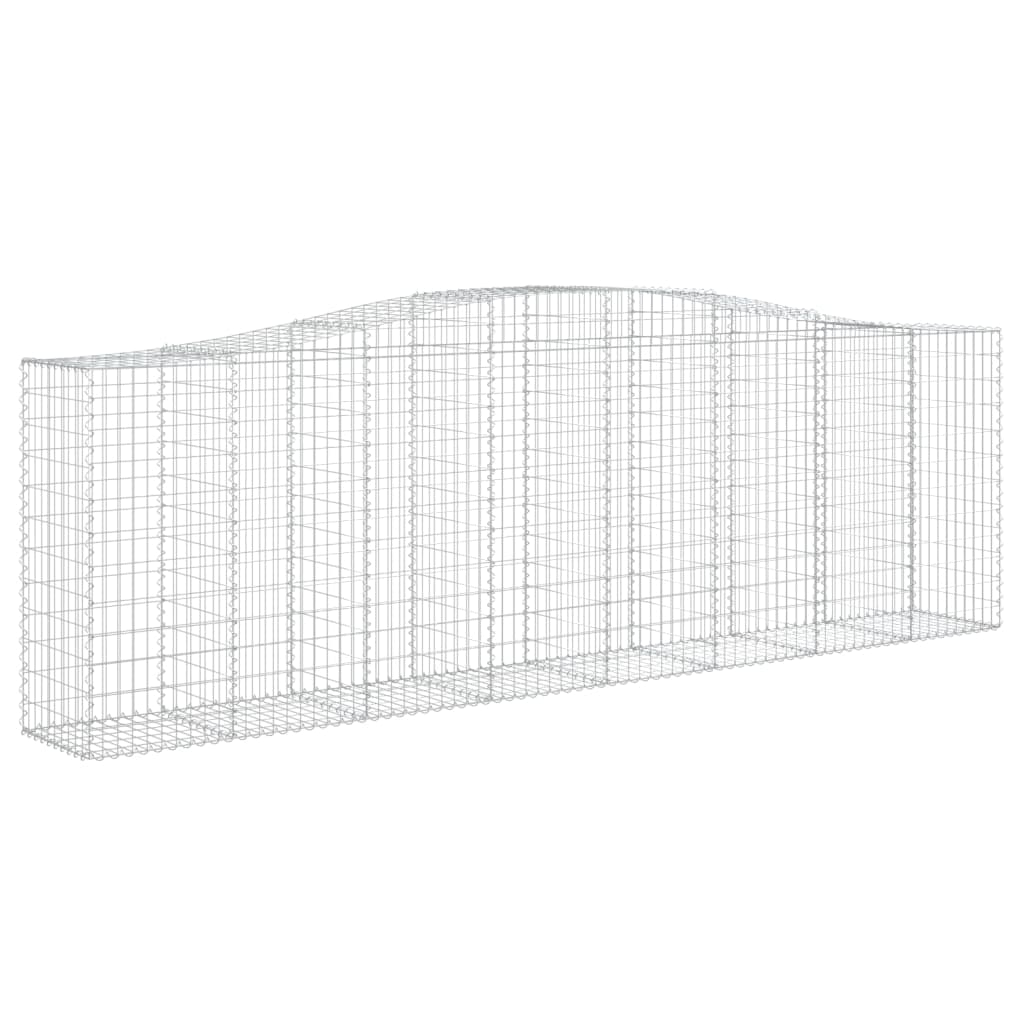 vidaXL Gabion Basket Arched Gabion Basket Planter for Flower Galvanized Iron-0