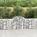 vidaXL Arched Gabion Baskets 4 pcs 78.7"x11.8"x31.5"/39.4" Galvanized Iron-2