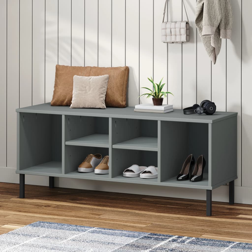 vidaXL Shoe Cabinet Shoe Cubby with 6 Compartments Shoe Rack Solid Pine Wood