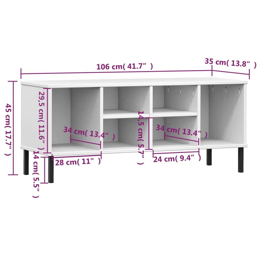 vidaXL Shoe Cabinet Shoe Cubby with 6 Compartments Shoe Rack Solid Pine Wood