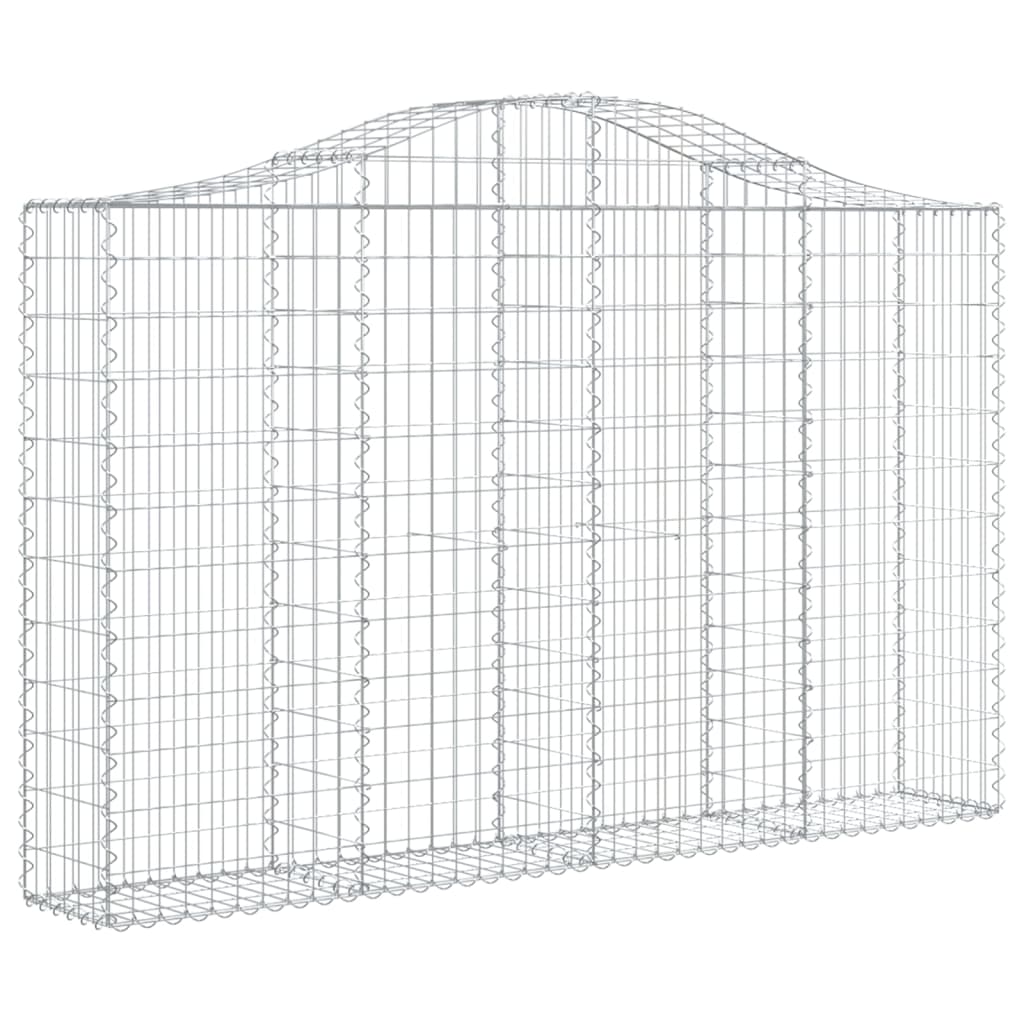 vidaXL Gabion Basket Arched Gabion Basket Planter for Flower Galvanized Iron-0