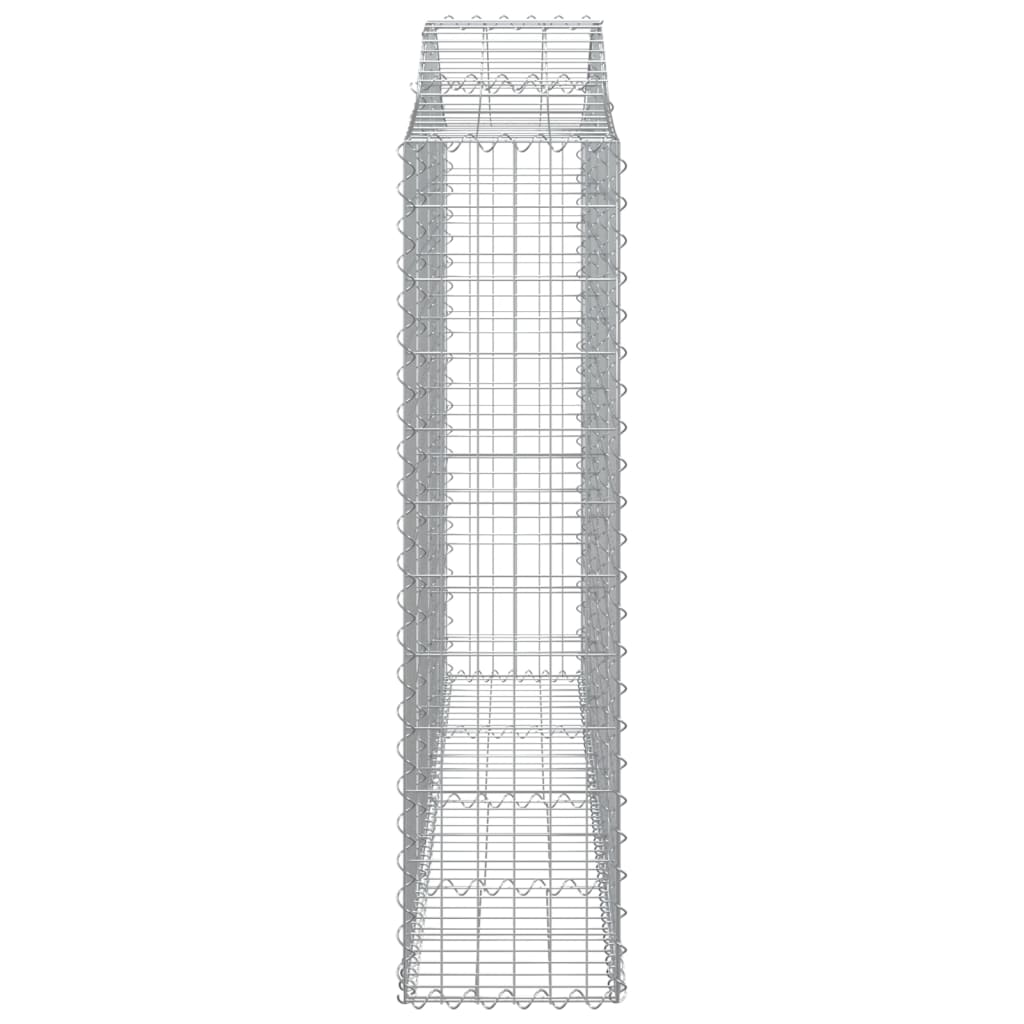vidaXL Gabion Basket Arched Gabion Basket Planter for Flower Galvanized Iron-3