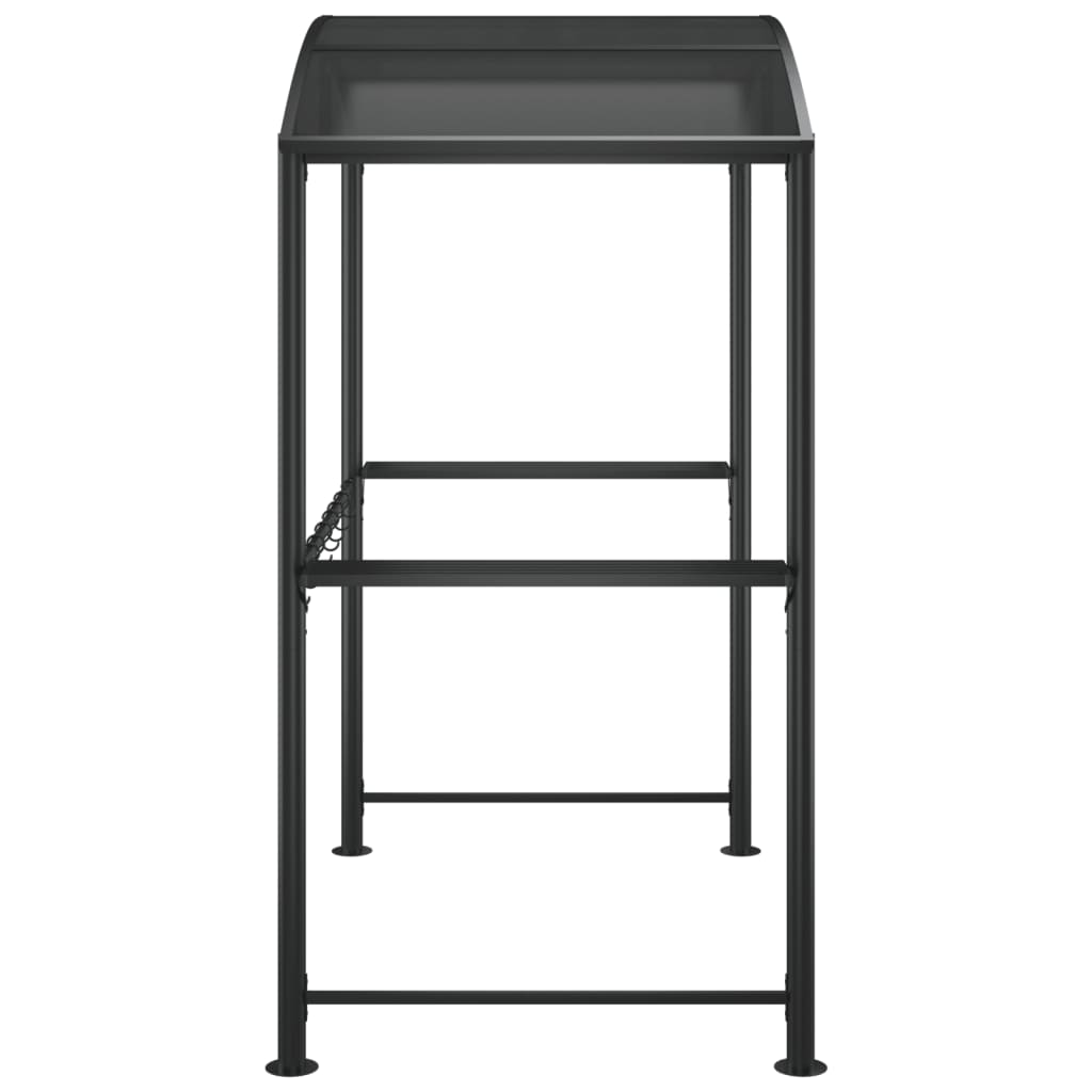 vidaXL BBQ Gazebo with Side Shelves Anthracite 82.7"x44.9"x90.6" Steel-2