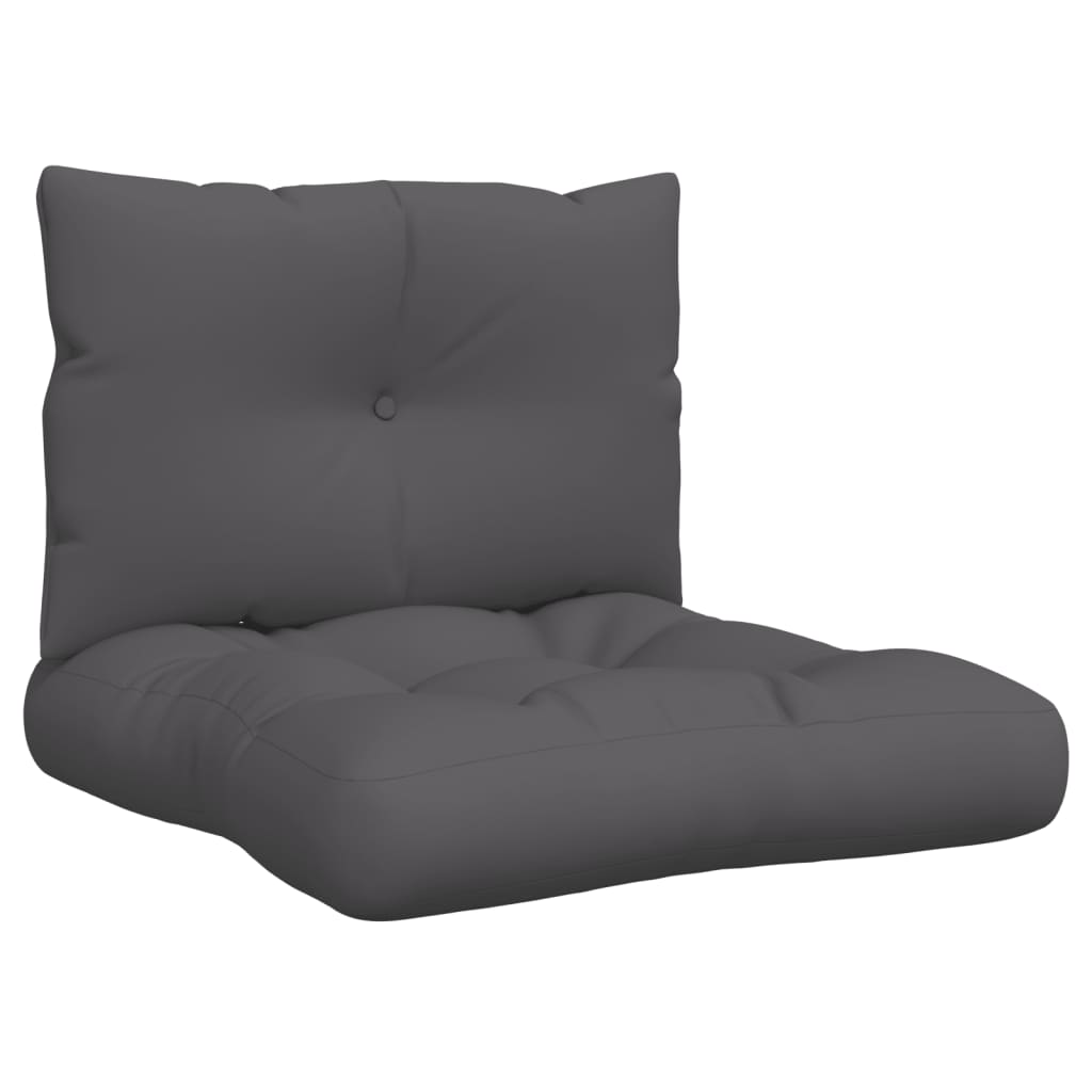 vidaXL Pallet Cushions 2 pcs Anthracite Fabric-1
