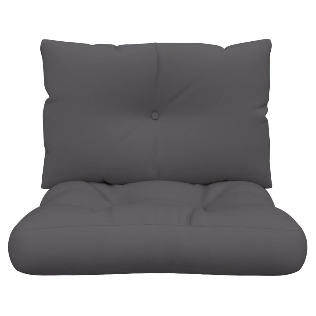 vidaXL Pallet Cushions 2 pcs Anthracite Fabric-3