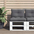 vidaXL Pallet Cushions 2 pcs Anthracite Fabric-0