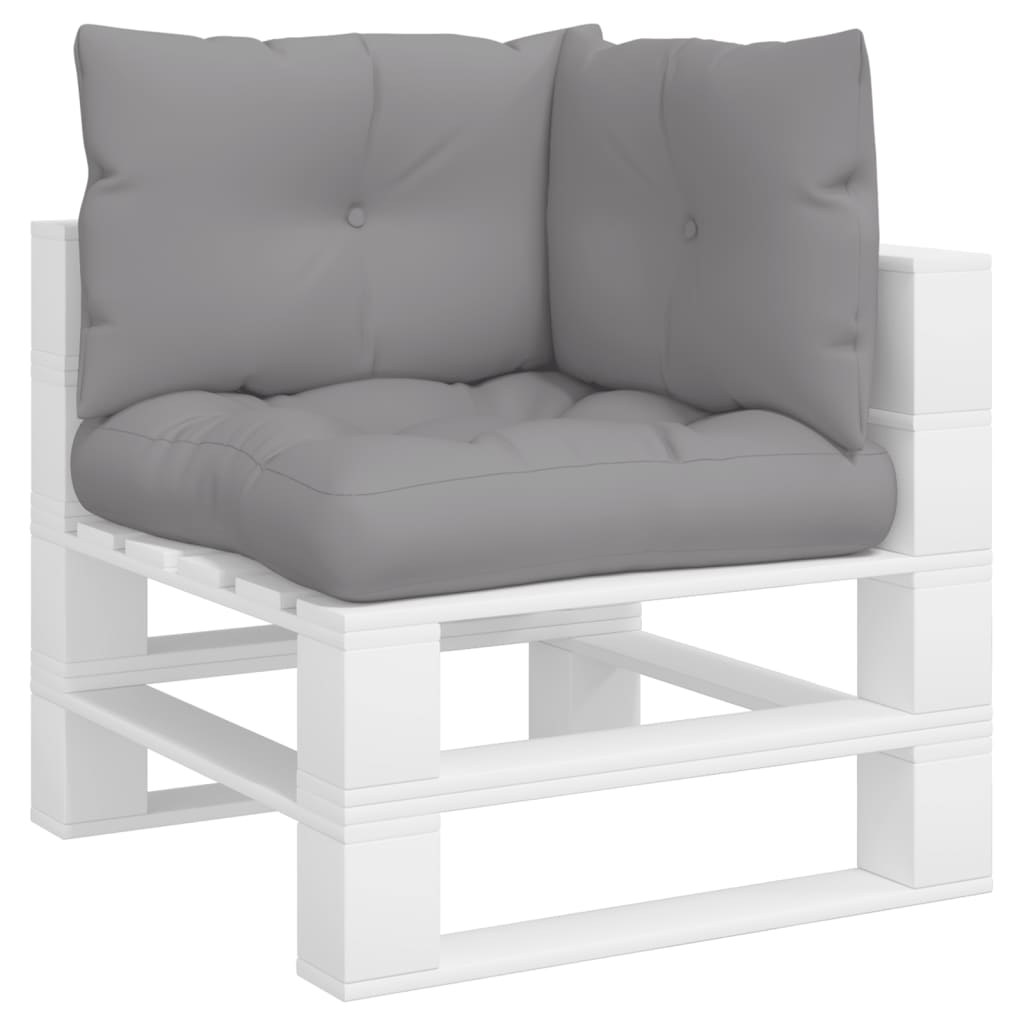vidaXL Pallet Cushions 3 pcs Gray Fabric-2
