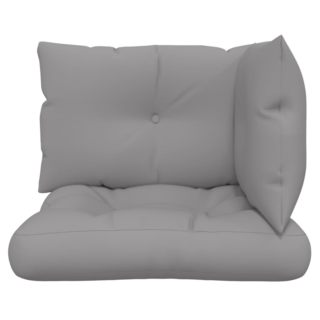 vidaXL Pallet Cushions 3 pcs Gray Fabric-4