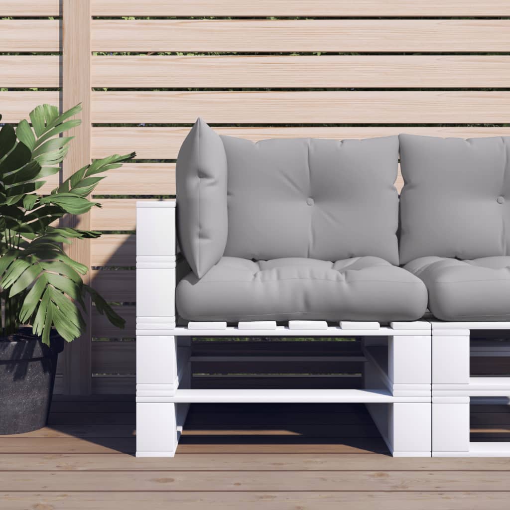 vidaXL Pallet Cushions 3 pcs Gray Fabric-0