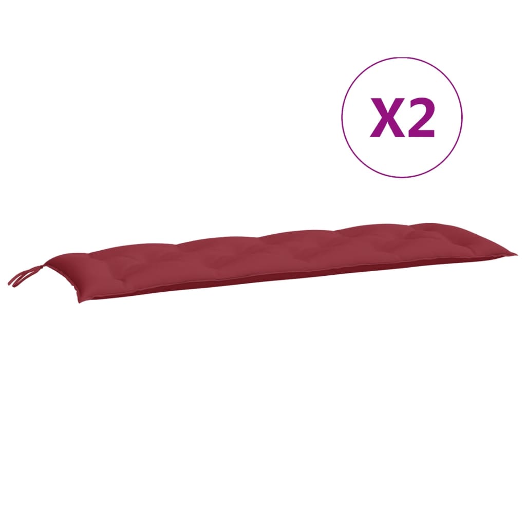 vidaXL Garden Bench Cushions Outdoor Patio Seating Pad 2 Pcs Oxford Fabric-1