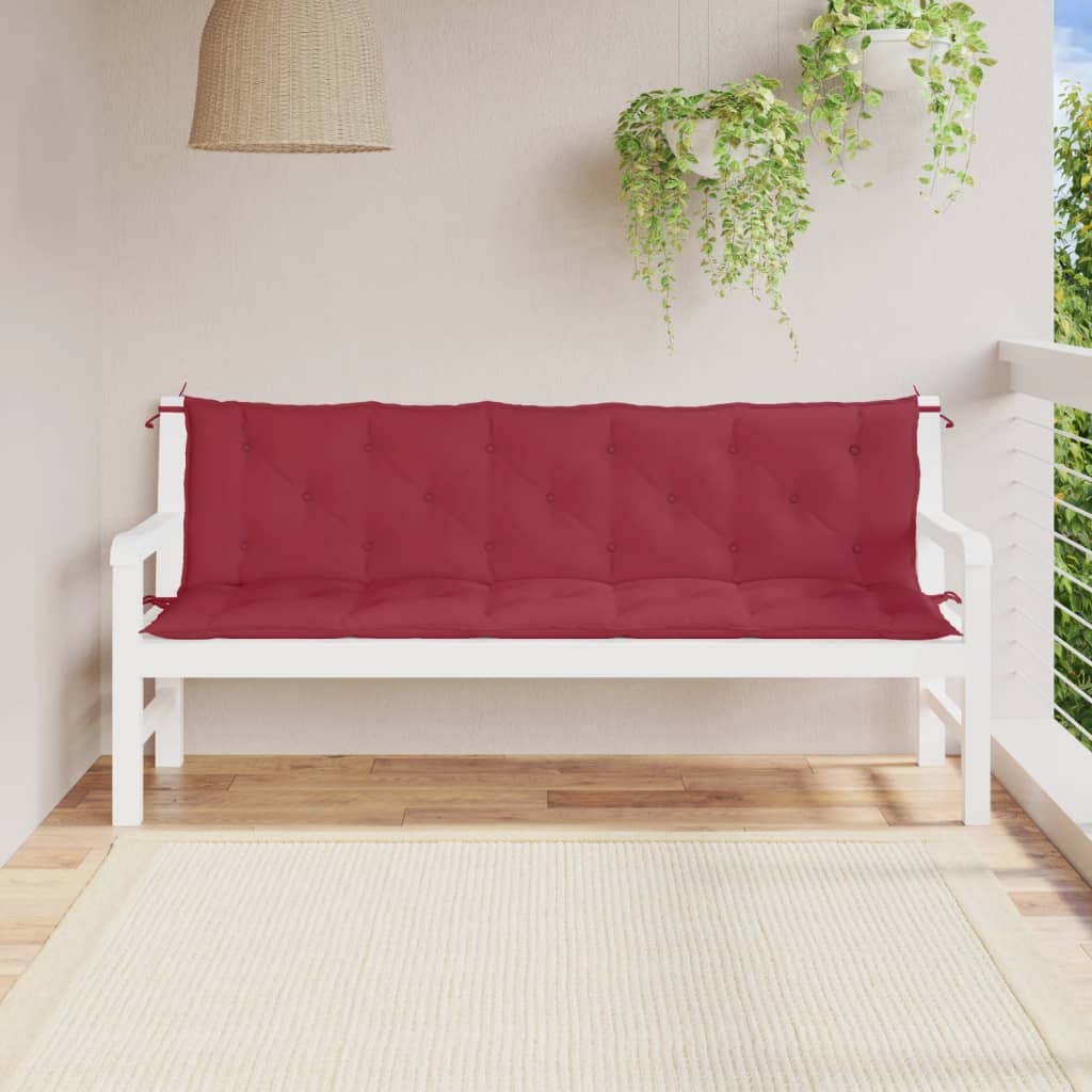 vidaXL Garden Bench Cushions Outdoor Patio Seating Pad 2 Pcs Oxford Fabric-25