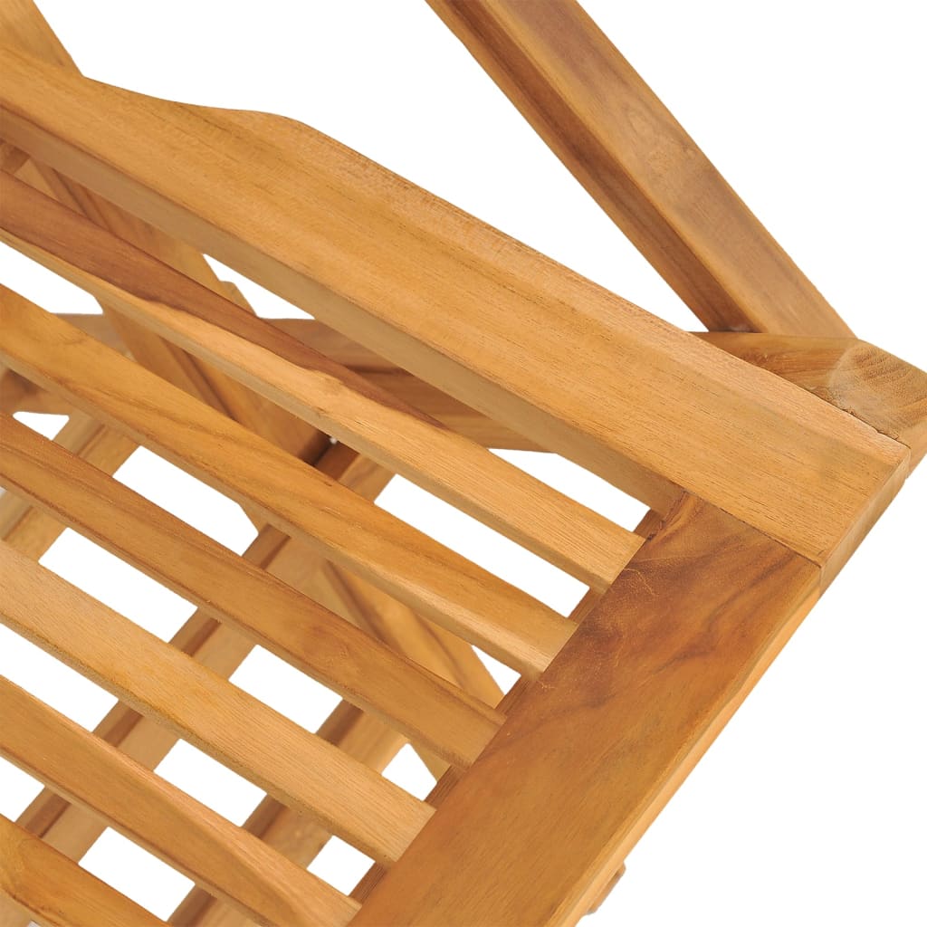 vidaXL Folding Patio Chairs 8 pcs 21.7"x24.4"x35.4" Solid Wood Teak